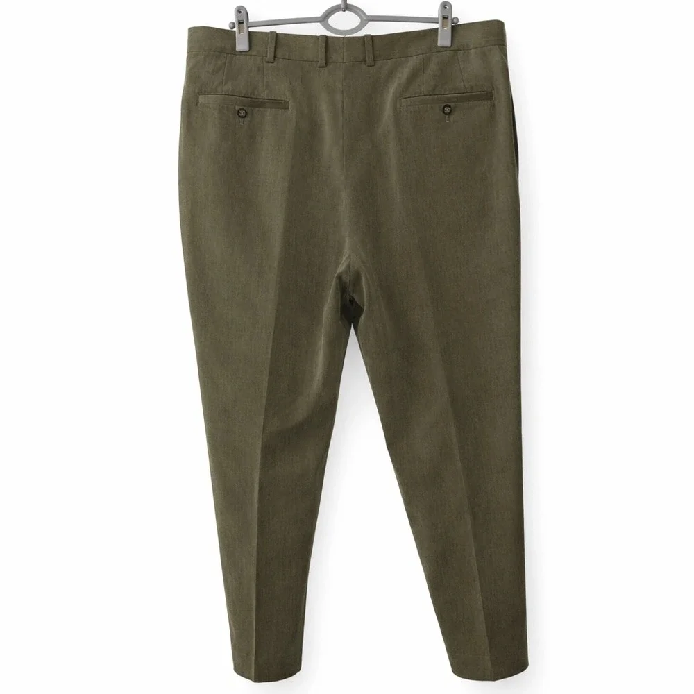 Wilke-Rodriguez Mens Brown Taupe Herringbone‎ Tencel Wool Dress Pants 40 Waist